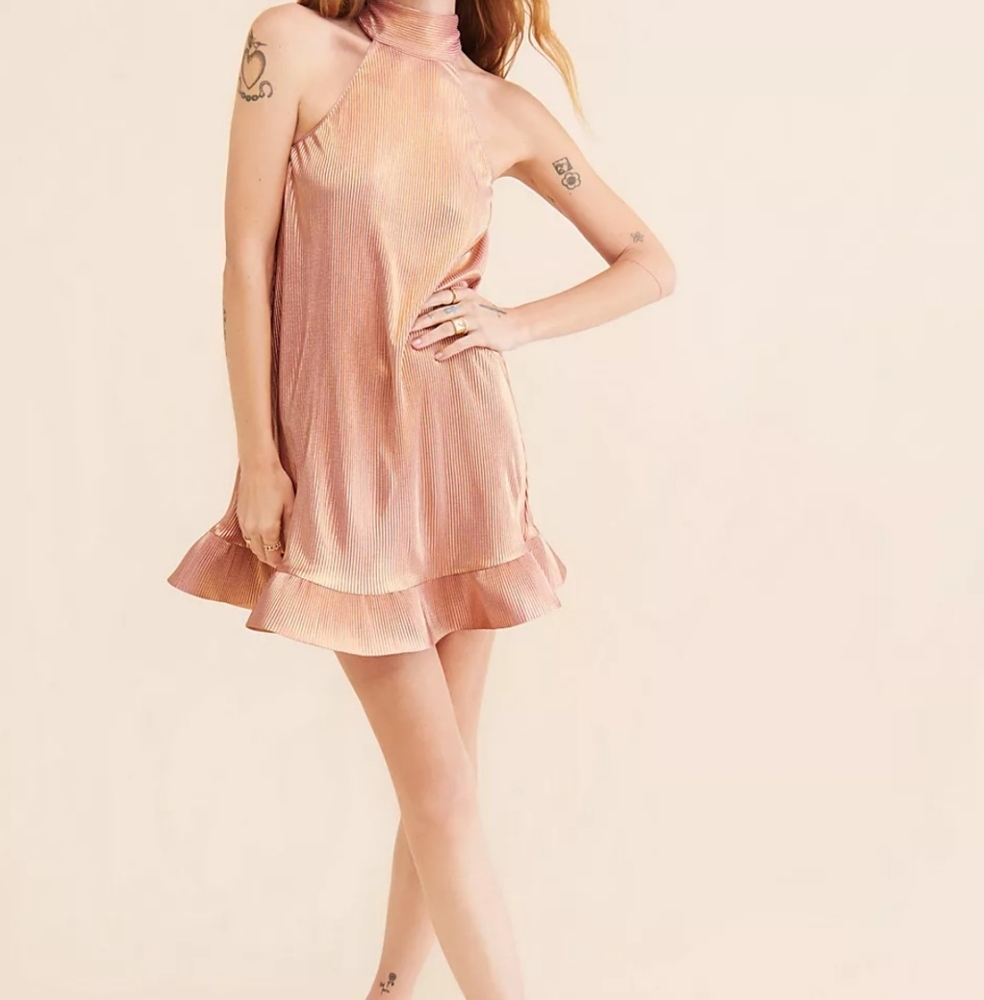 SAYLOR Pink Pleated Textile XS New